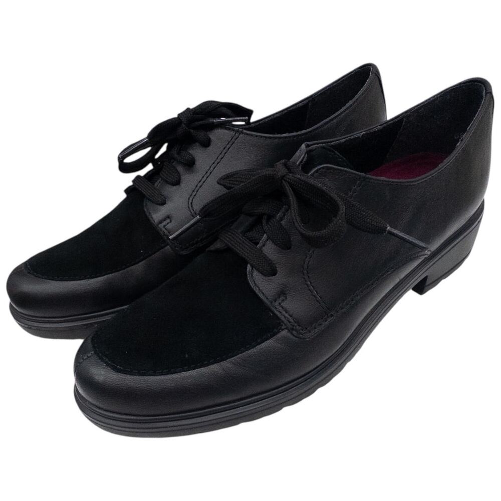 Munro Women's Veranda Women's Lug Sole Oxford Loafer Shoes Black Size 9 Narrow